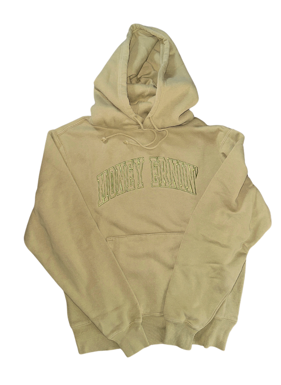 Money Ernin' Hoodie - Light Olive